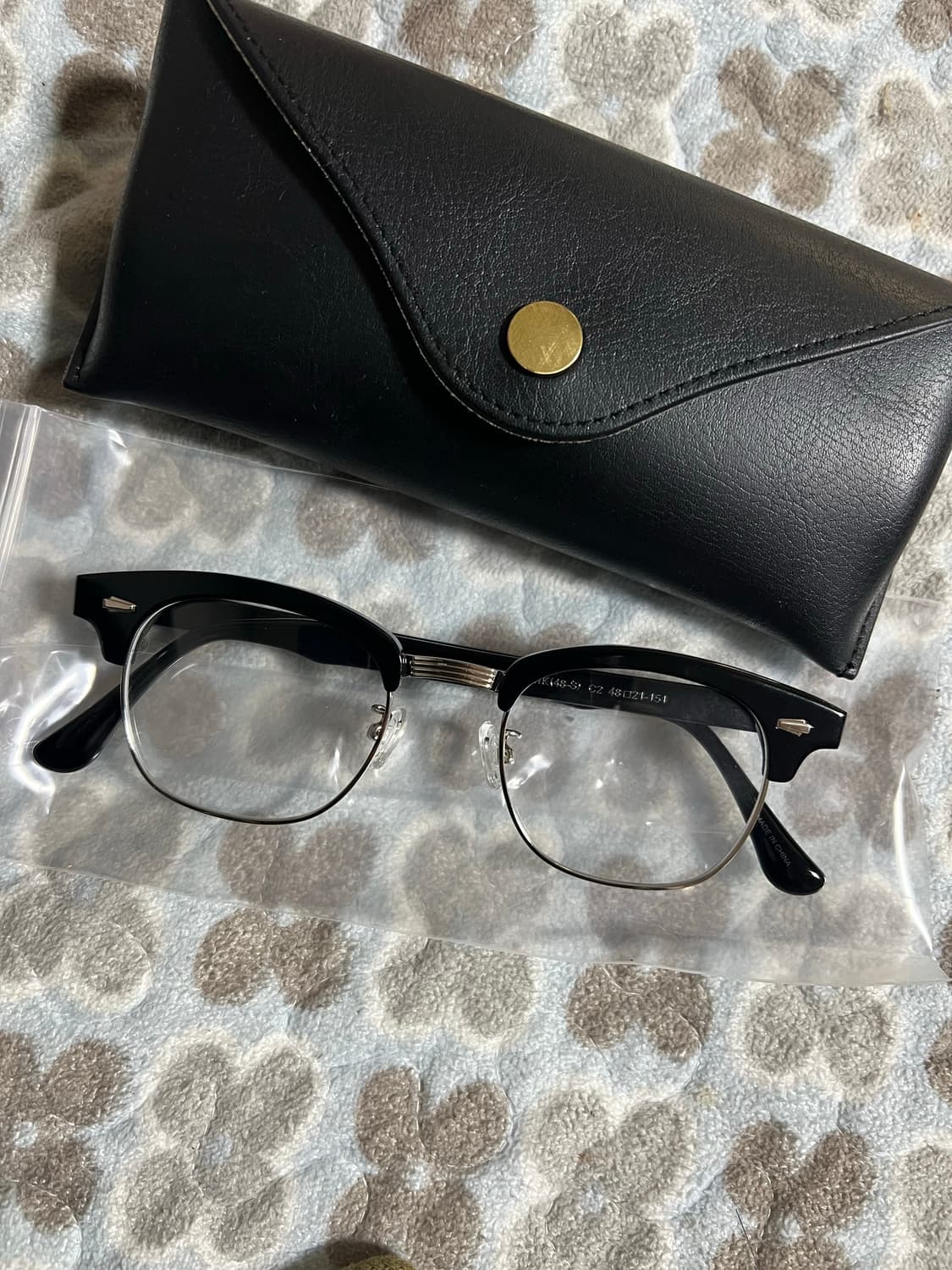 앰버옵티컬 행크 48 블랙실버 하금테 상품이미지1