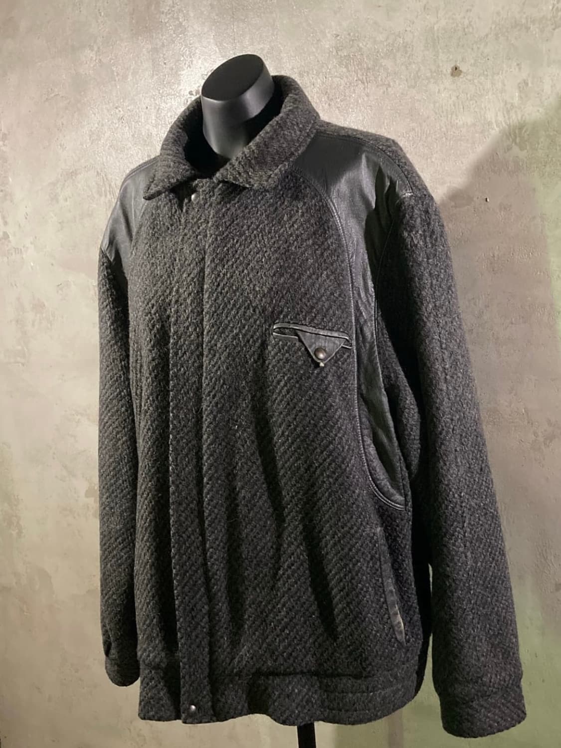 레더 울 자켓 ITALY 상품이미지2