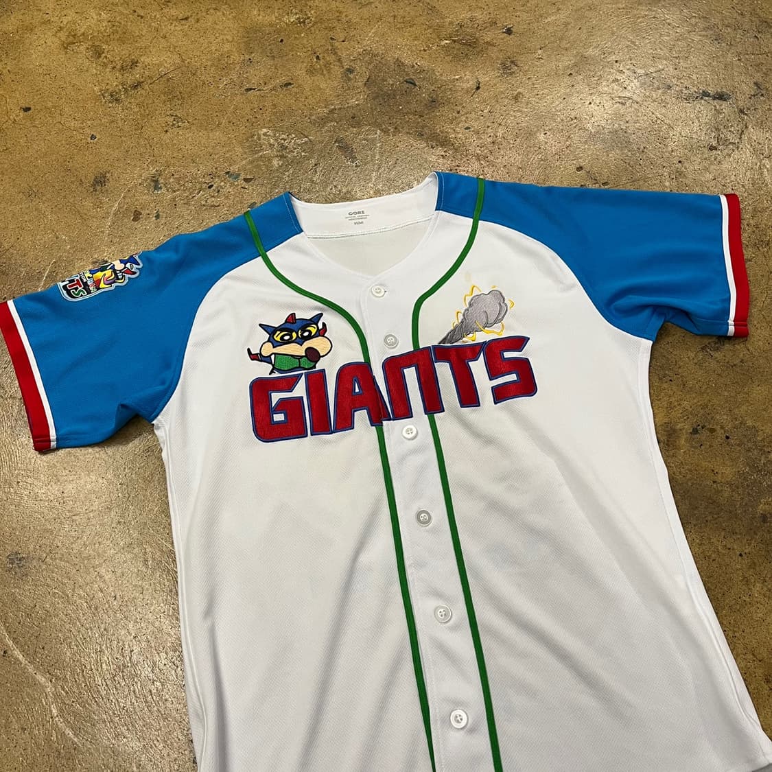 [ M ] 롯데자이언츠 34 짱구 액션가면 반팔 야구 유니폼 b19 상품이미지1