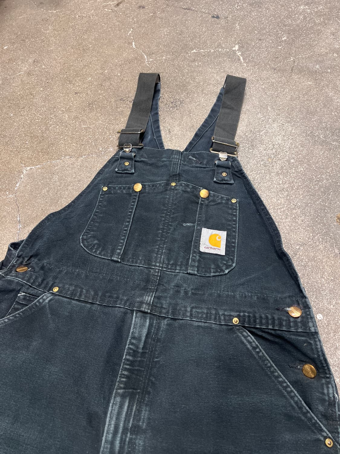 칼하트 더블니 오버롤 BLK  상품이미지2