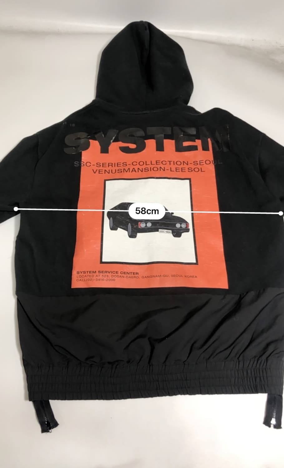 시스템 SSC 사이드집업 후드티 m 상품이미지10