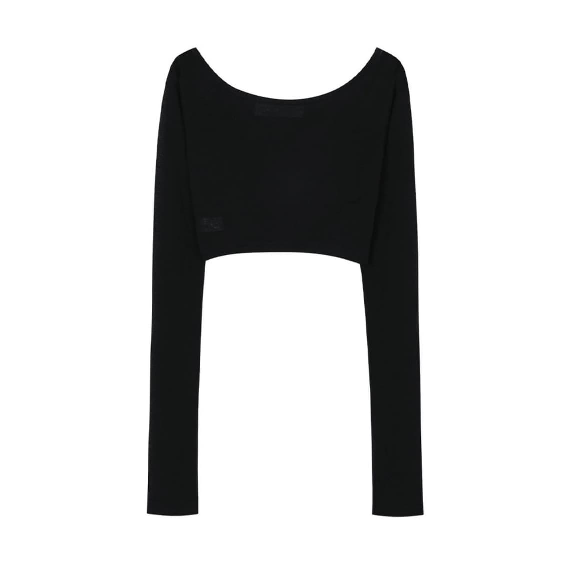 보헤미안서울 프린티드 롱슬리브 크롭 블랙 상품이미지4