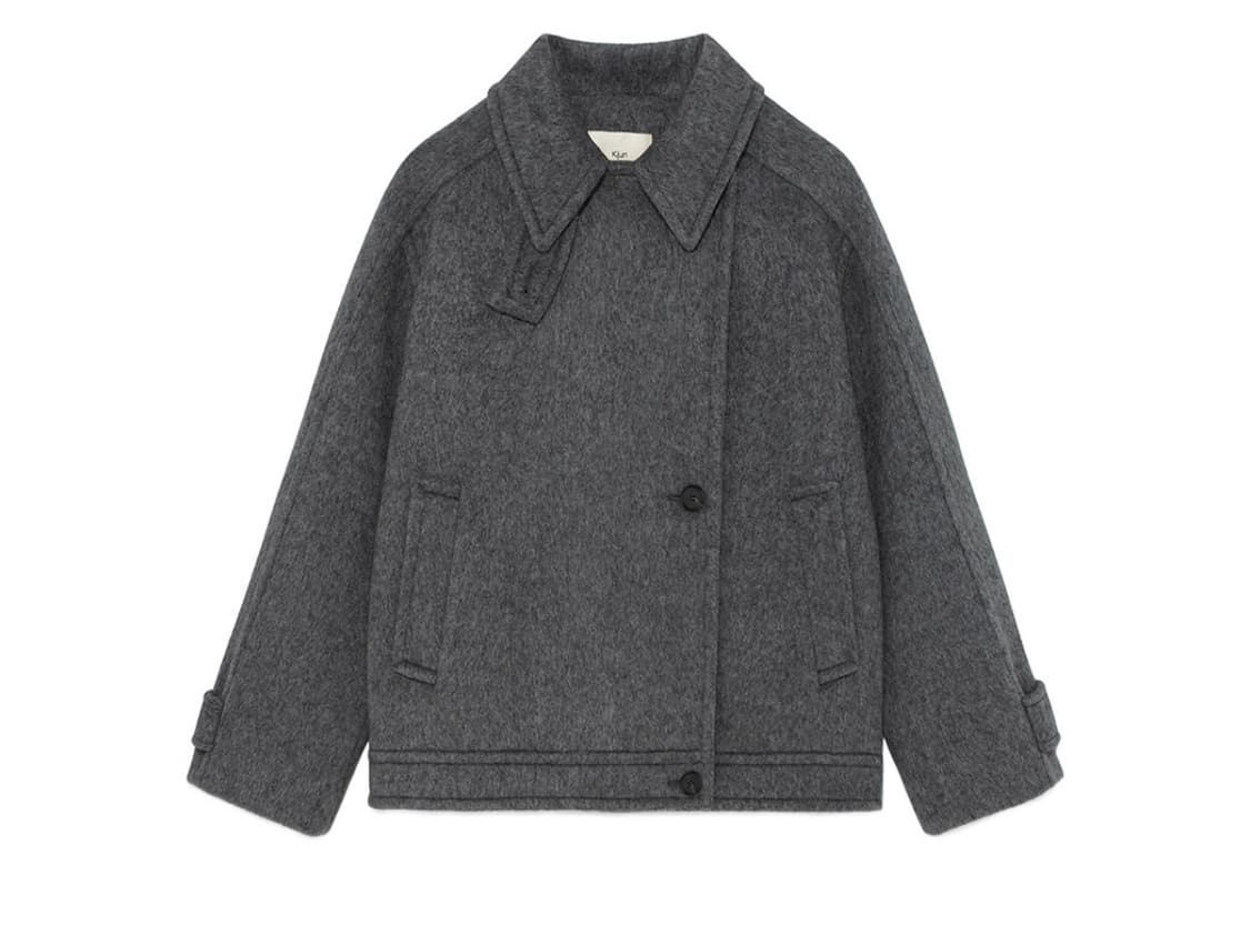 기준 울 하이넥 하프 코트 상품이미지4