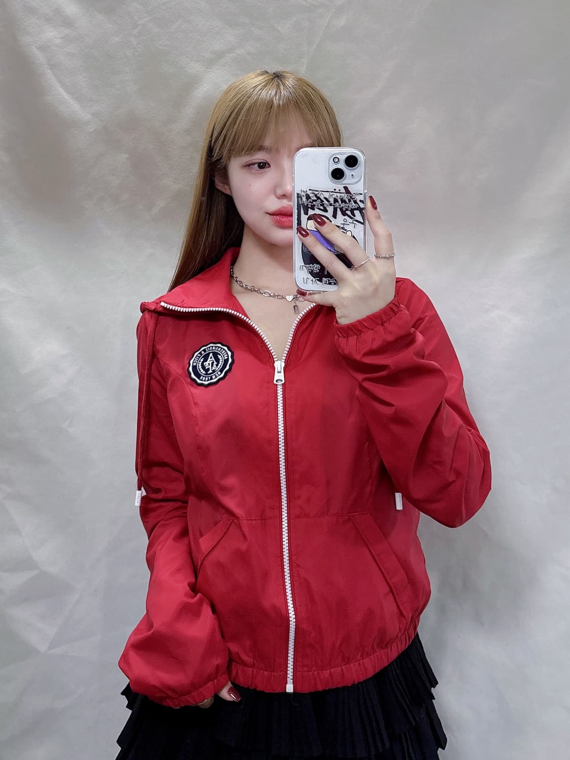 아베크롬비 레드 패치로고 바람막이  상품이미지1