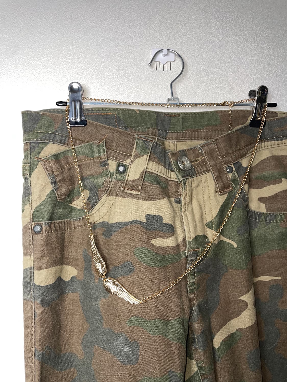 Y2k punk 카모 밀리터리 스터드 스키니진 상품이미지2