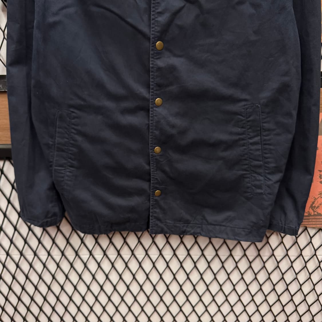 JPN VINTAGE 초어 자켓 후면 레터링 포인트 네이비 상품이미지4