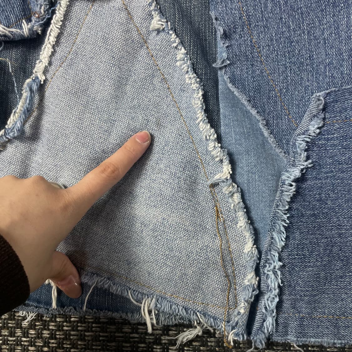 (31) 랭글러 리메이크 커스텀 패치워크 데님 팬츠 상품이미지5