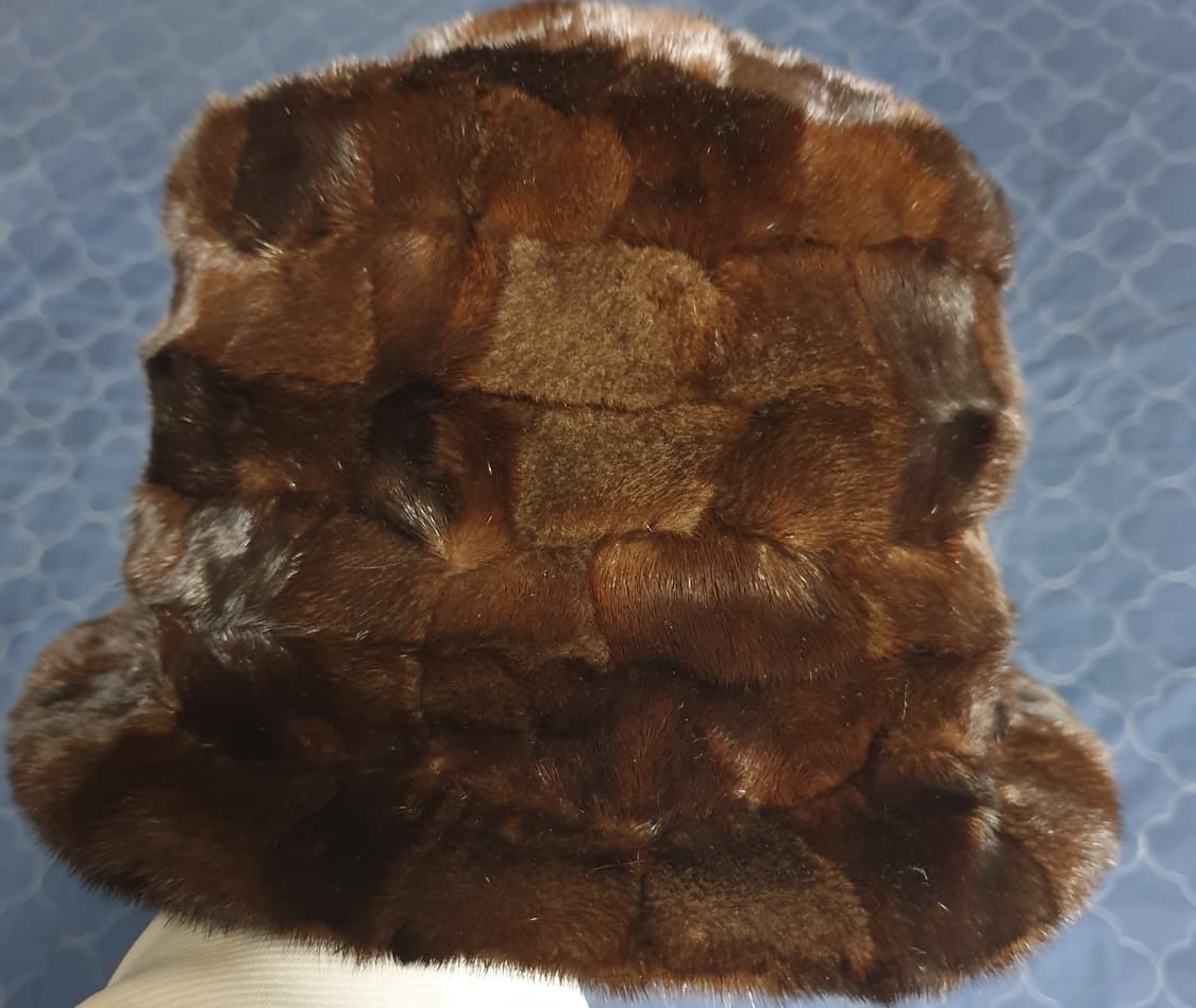 온돌레더패션 풀스킨 밍크100% 버킷햇 브라운 상품이미지1