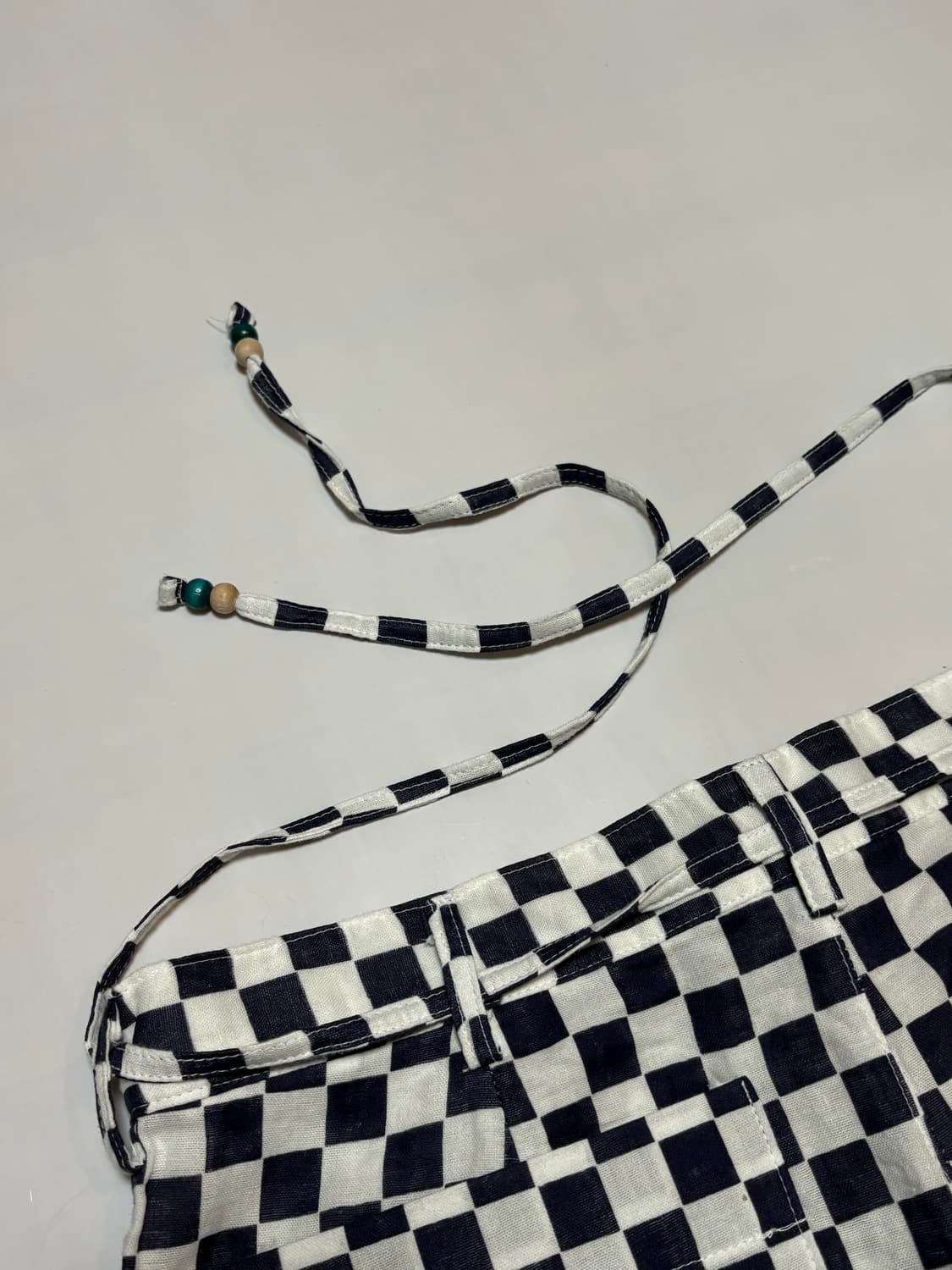 와이낫어스 체크보드 트루저 네이비 상품이미지3