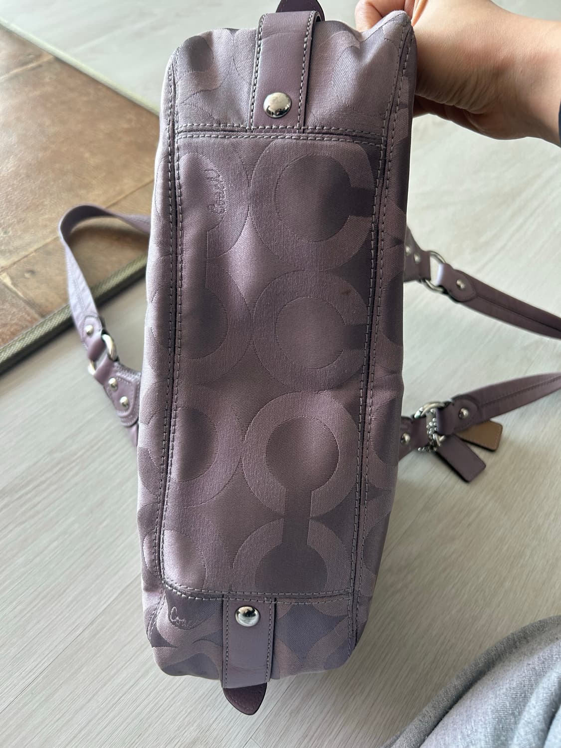 희귀)빈티지 코치백 바이올렛 보라 토트백 상품이미지5