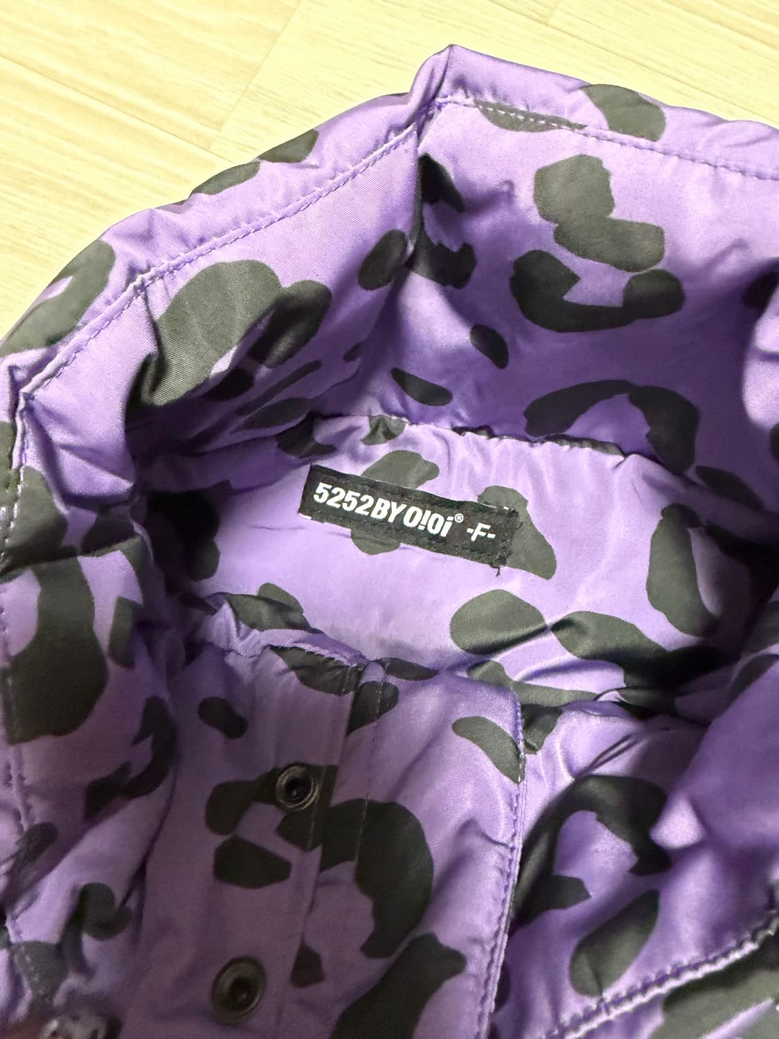 OIOI 패턴 패딩 자켓 퍼플 상품이미지9