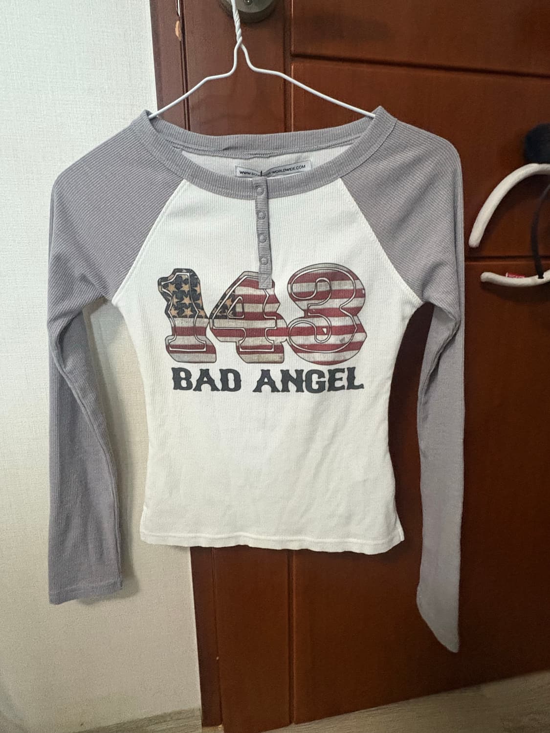 스컬프터 플래그 레글런 티셔츠 XS (택있는새상품) 상품이미지1