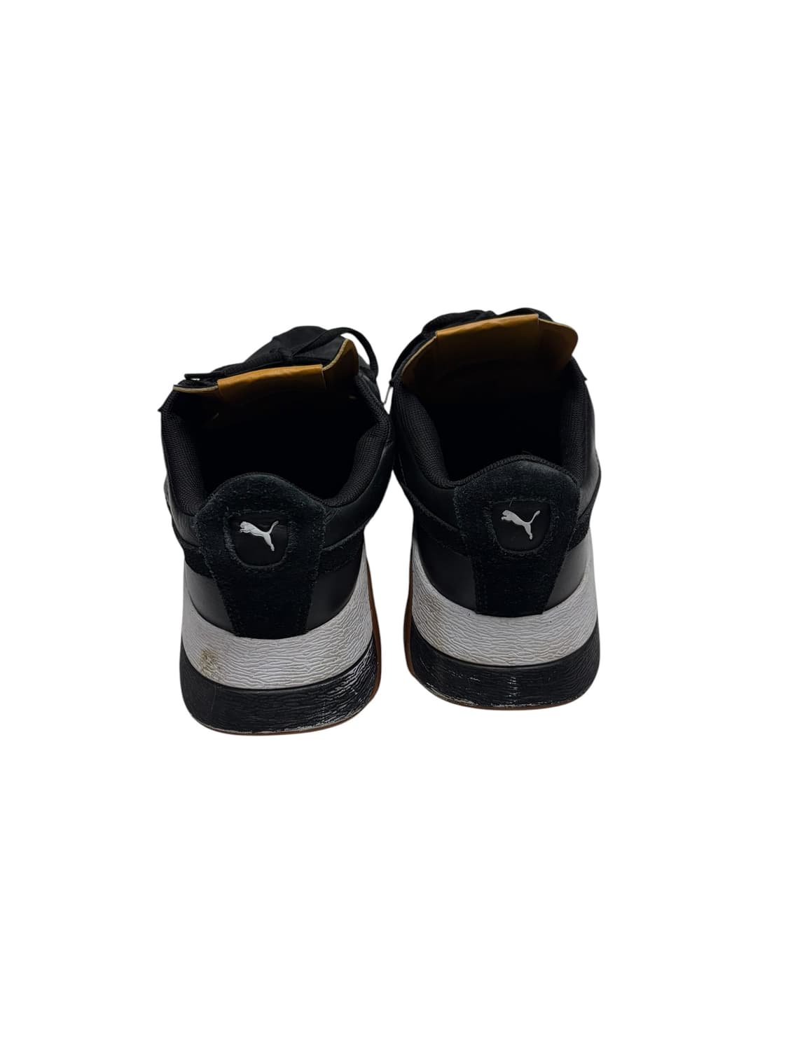 255) PUMA 블랙 레더 러닝 스니커즈 상품이미지4