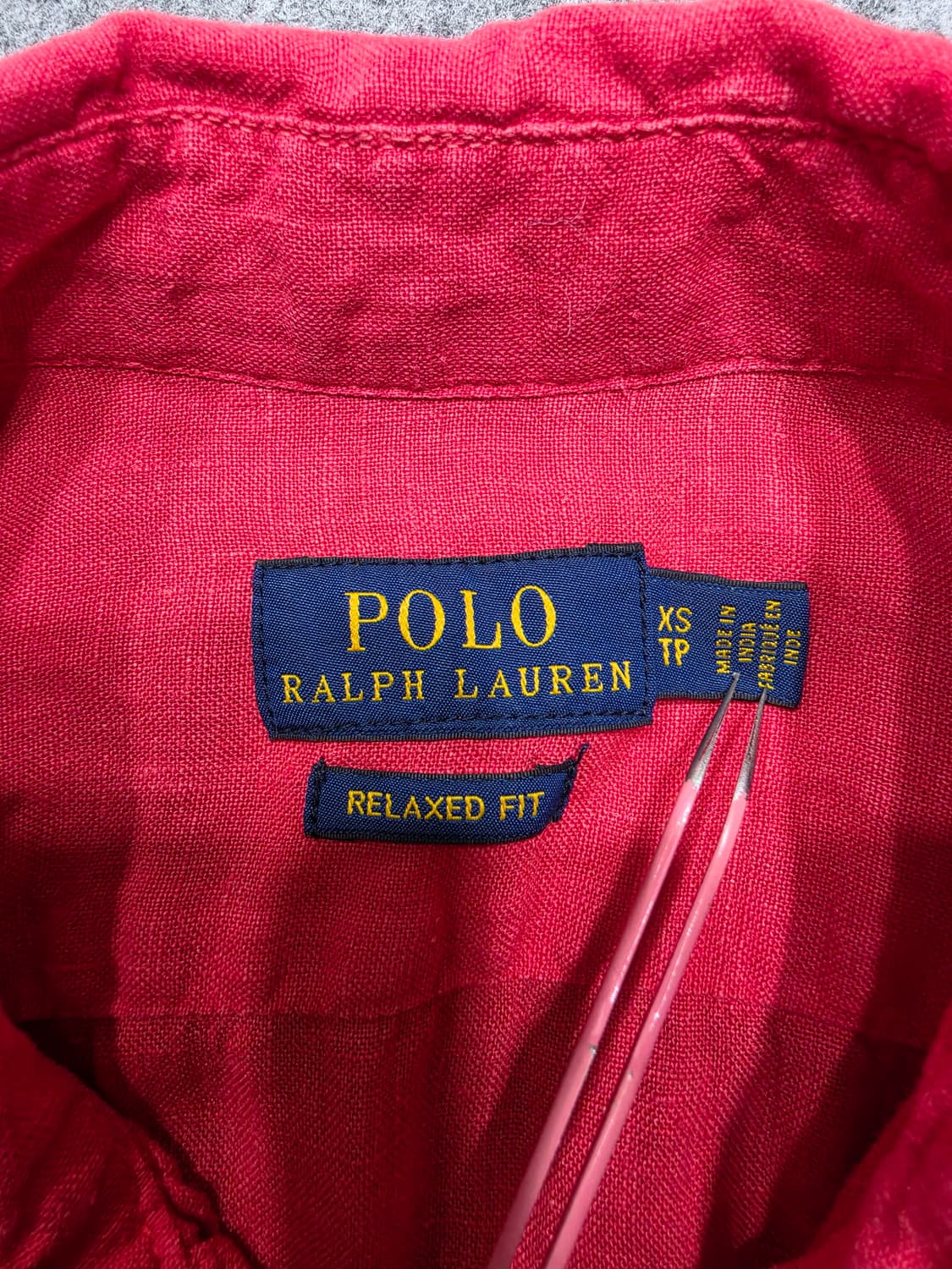 폴로 랄프로렌 릴랙스 핏 린넨 셔츠 XS 상품이미지5