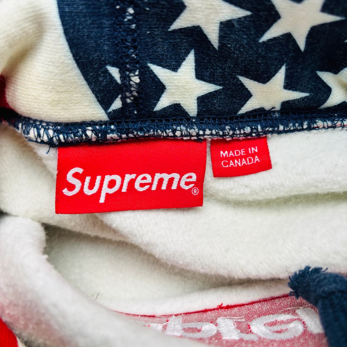 슈프림 박스 로고 성조기 풀오버 후드티 XL 상품이미지7
