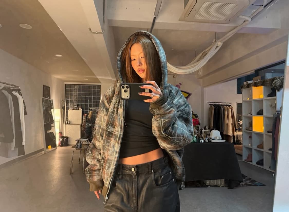 YEEL 큐빅 후디 점퍼 m 상품이미지1