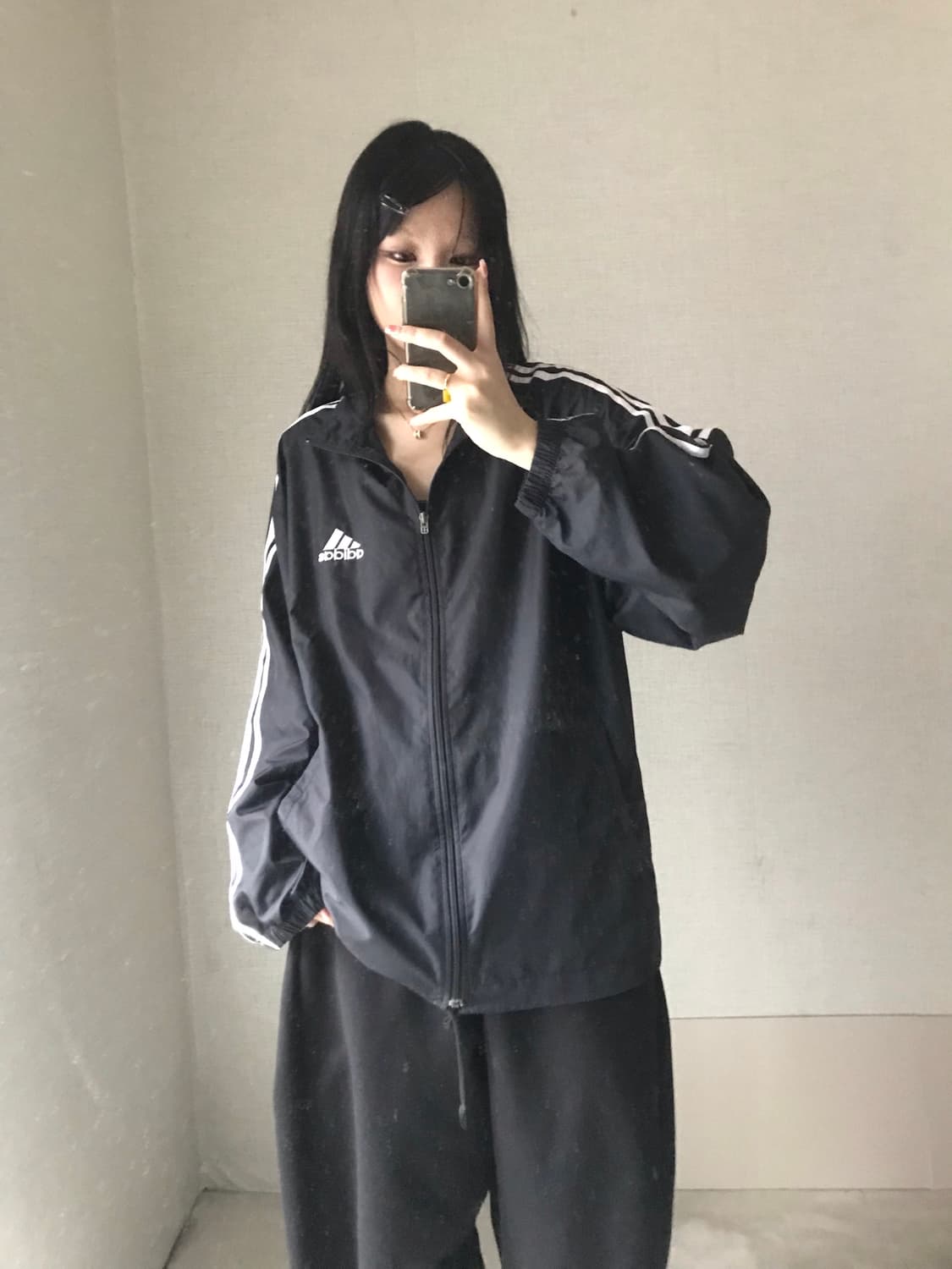 아디다스 90s 블랙 바람막이 상품이미지1