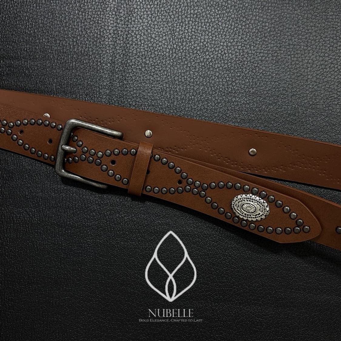 🌗 Ethnic stud belt / 에스닉 스터드 웨스턴 벨트 상품이미지3