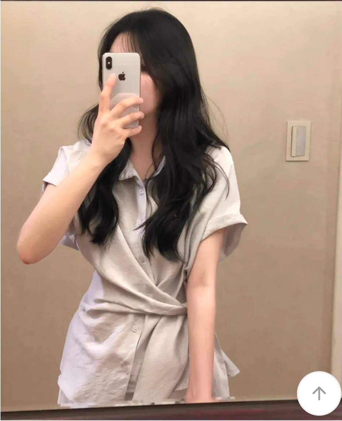 [새상품] 세컨드플레이스 랩 반팔 블라우스 상품이미지1