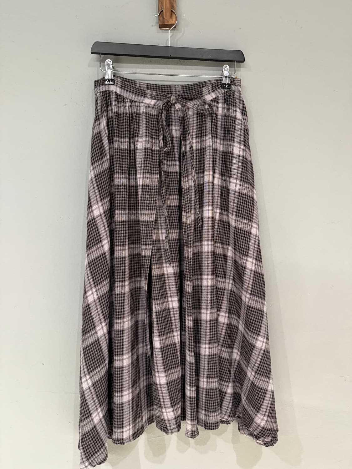 check pattern wrap detail skirt 상품이미지6