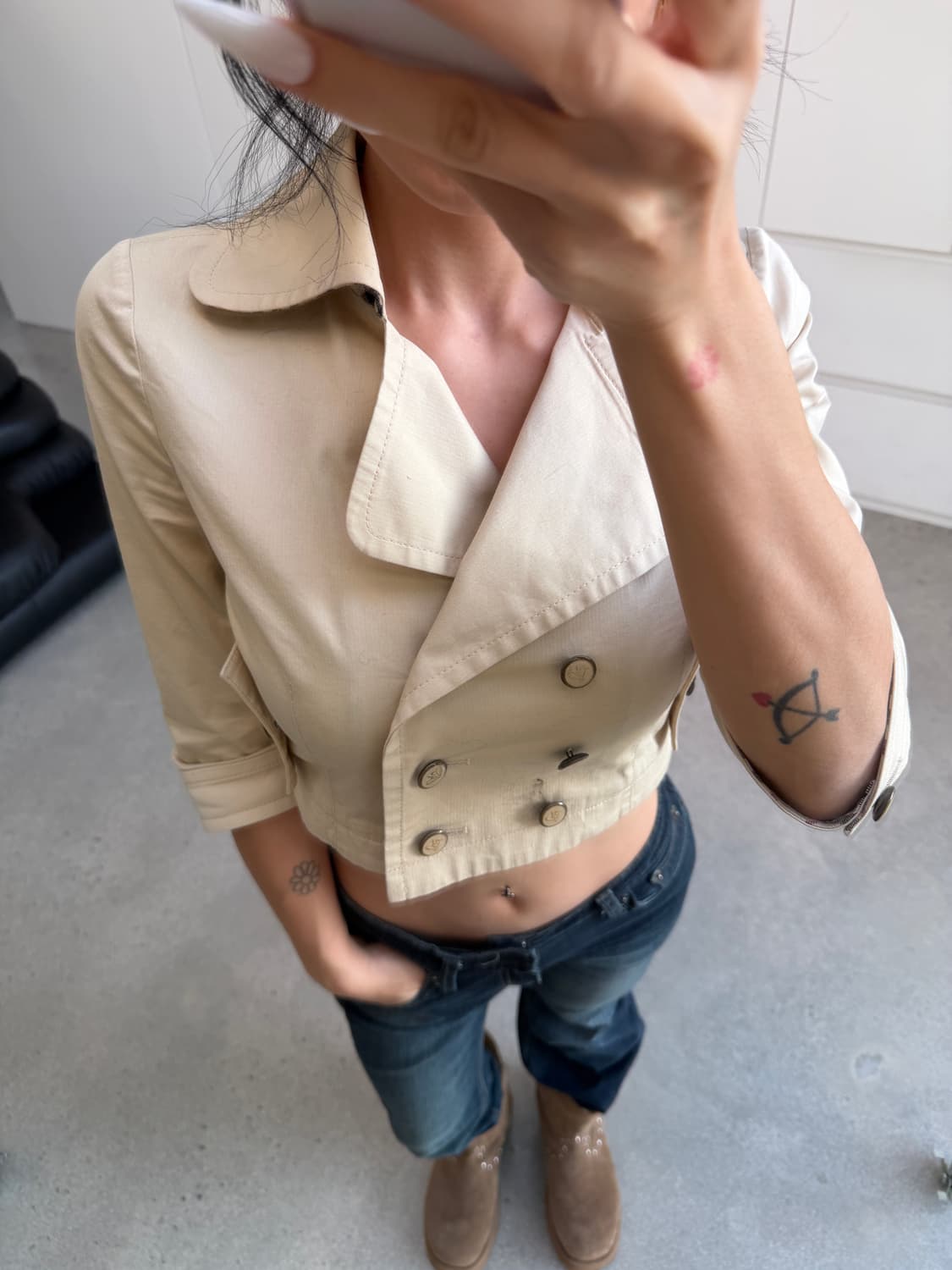 버버리 블루라벨 크롭자켓 상품이미지4