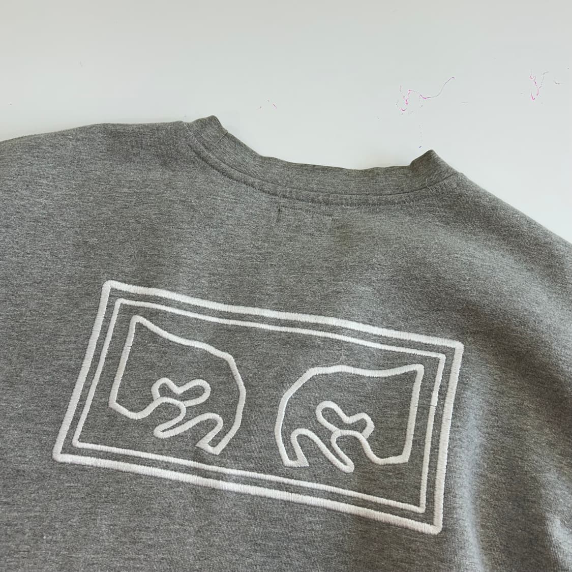 Obey 오베이 백 자수 로고 그레이 맨투맨 상품이미지5