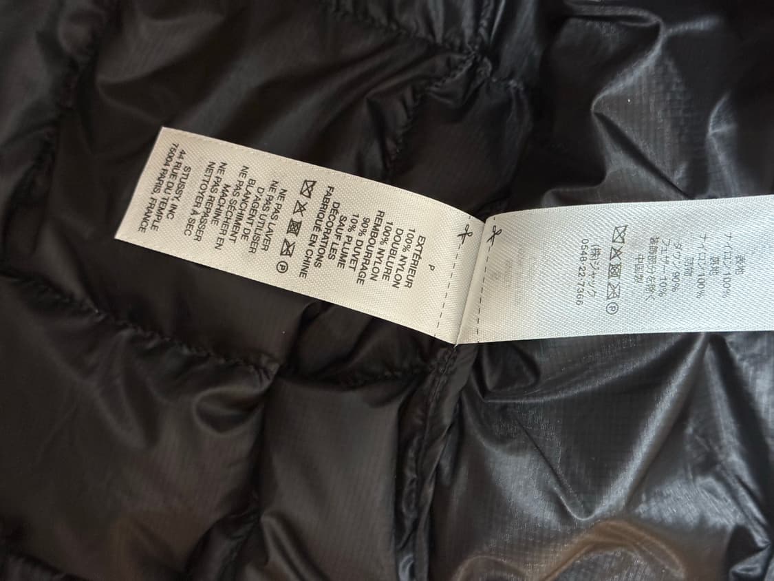 s) 스투시 미드웨이트 25fw 패딩 블랙 상품이미지5