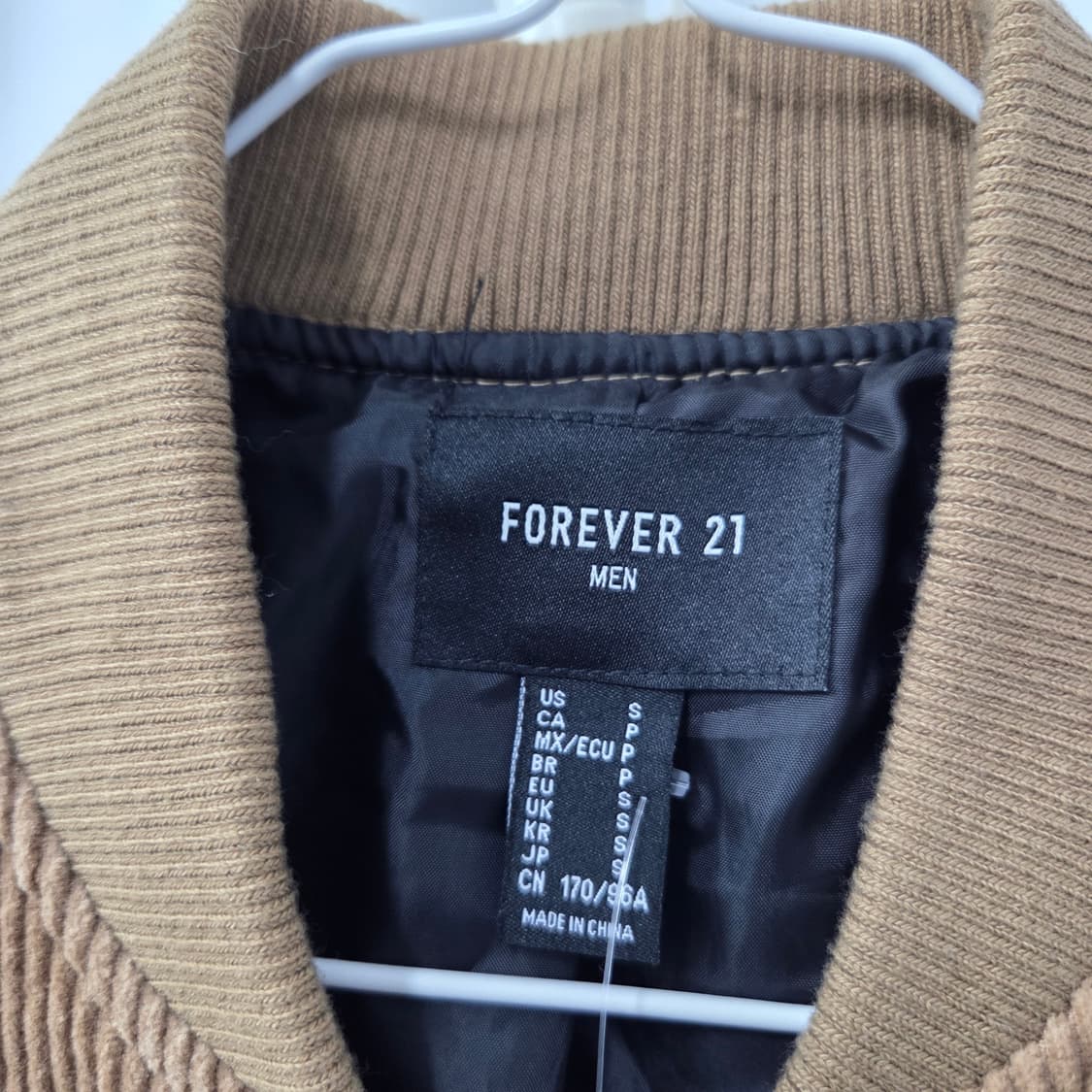 55/110 포에버21 코듀로이 골덴 자켓 점퍼 브라운 상품이미지4