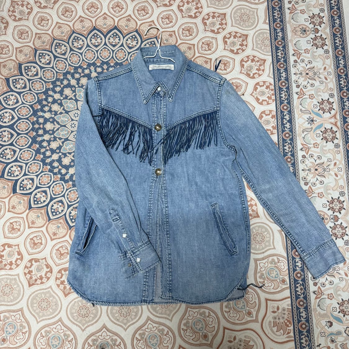 레미릴리프 프린지 데님 셔츠 상품이미지1