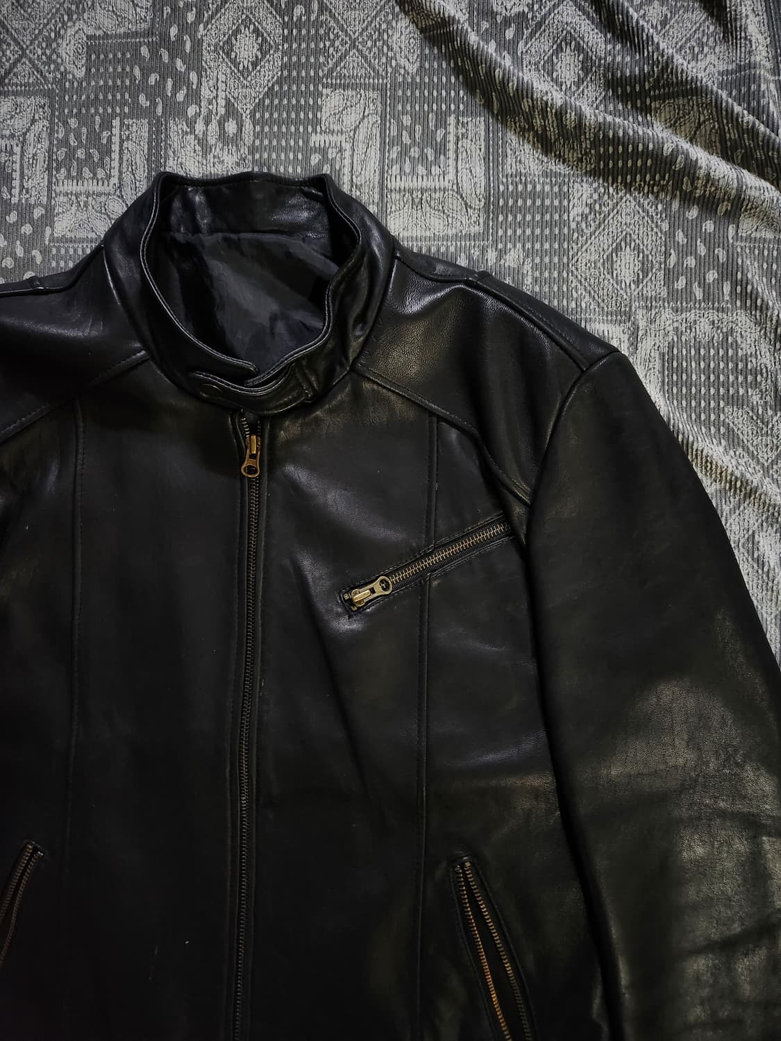 빈티지 램스킨 레더자켓 /쿠어/알렌느/해칭룸/인사일런스/느와르라르메스 상품이미지3