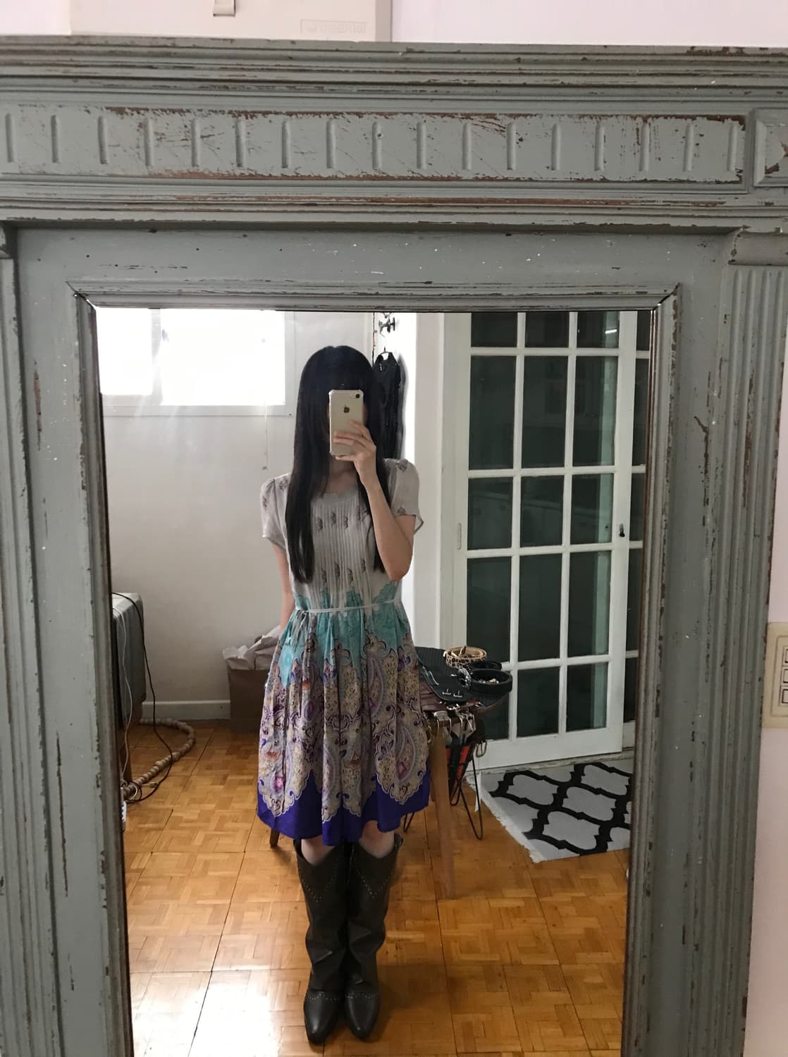  vintage pattern one-piece  상품이미지2