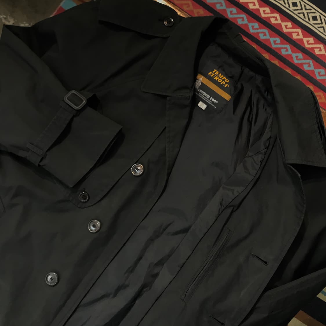 런던 포그 블랙 맥시 롱 트렌치코트 남성 102 105 여성 오버핏 상품이미지6