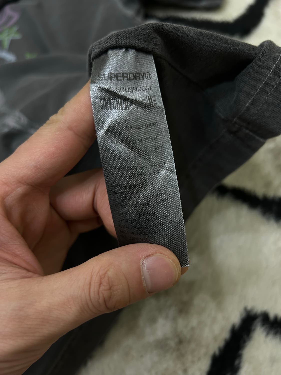 [L]슈퍼드라이 스테이지 다이브 오버핏 반팔/다크그레이 상품이미지5