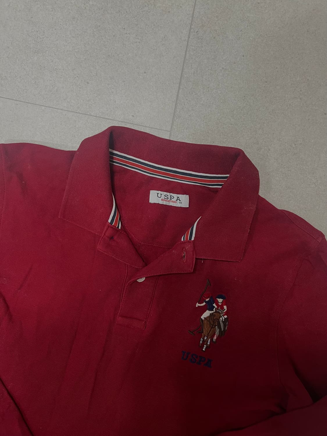 폴로 USPA 버건디 카라셔츠 상품이미지3