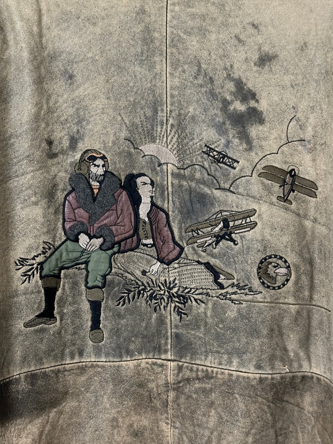 빈티지 투컬러 가죽자켓 상품이미지2