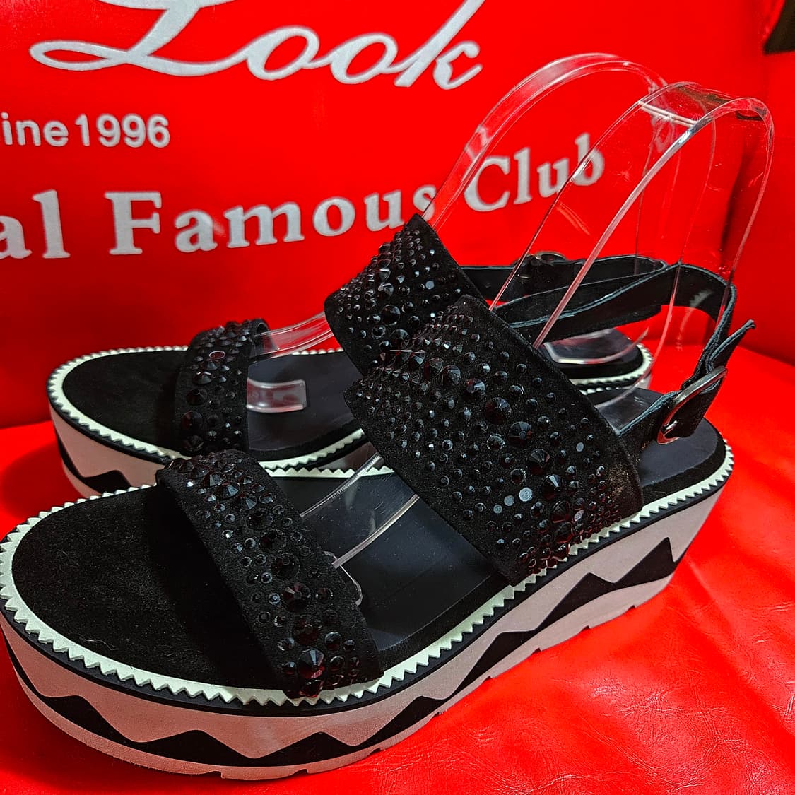 소다(SODA) 크리스탈 플렛폼 통굽 샌들 39size 상품이미지4