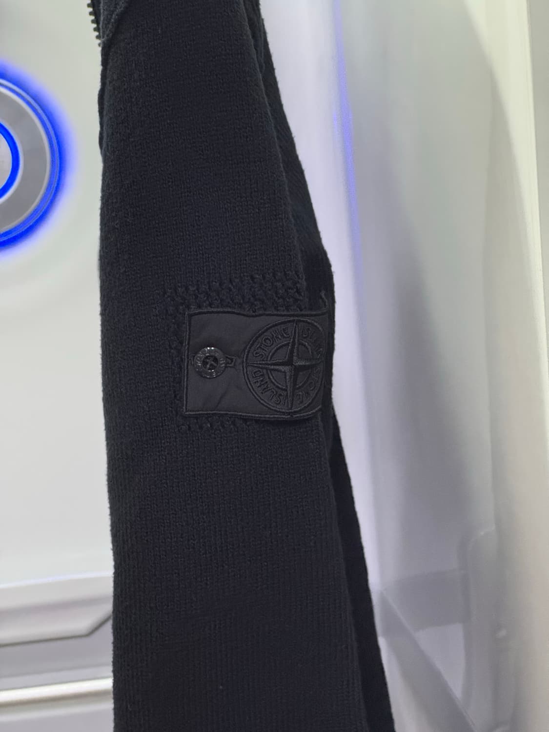 스톤아일랜드 쉐도우프로젝트 니트 집업 블랙 가디건 S 상품이미지5