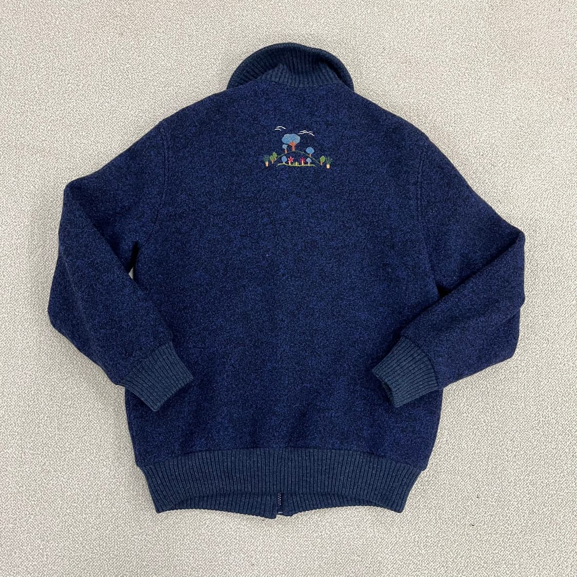 90 까르뜨 자수 모 니트 카라 집업 0130M1 상품이미지4