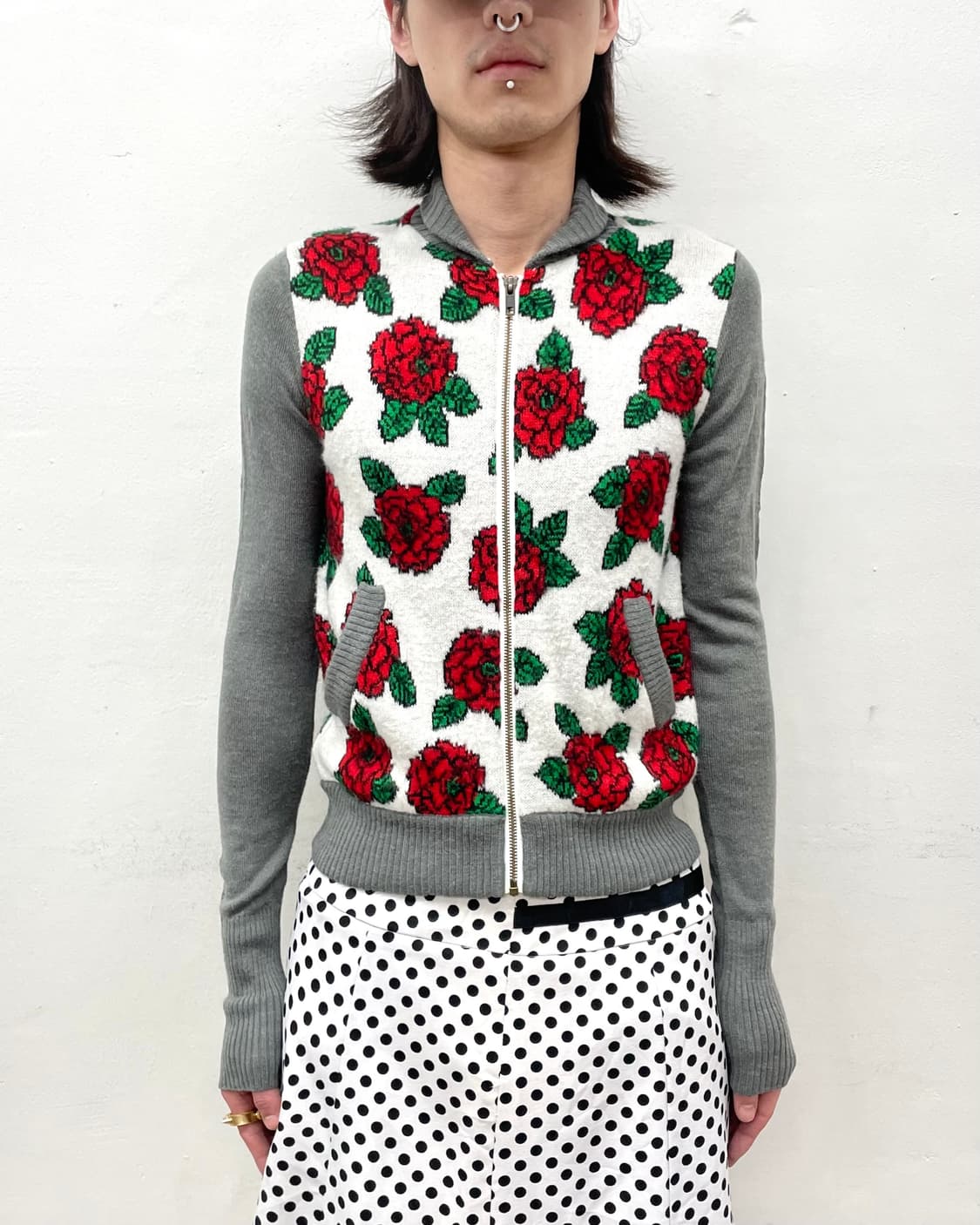 rose-grey crop zip-up 상품이미지1