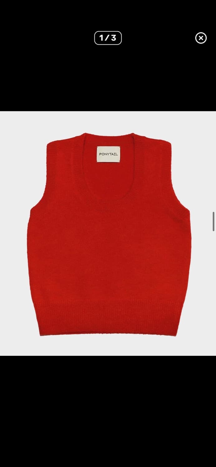 포니테일 크레용 니트베스트 상품이미지1