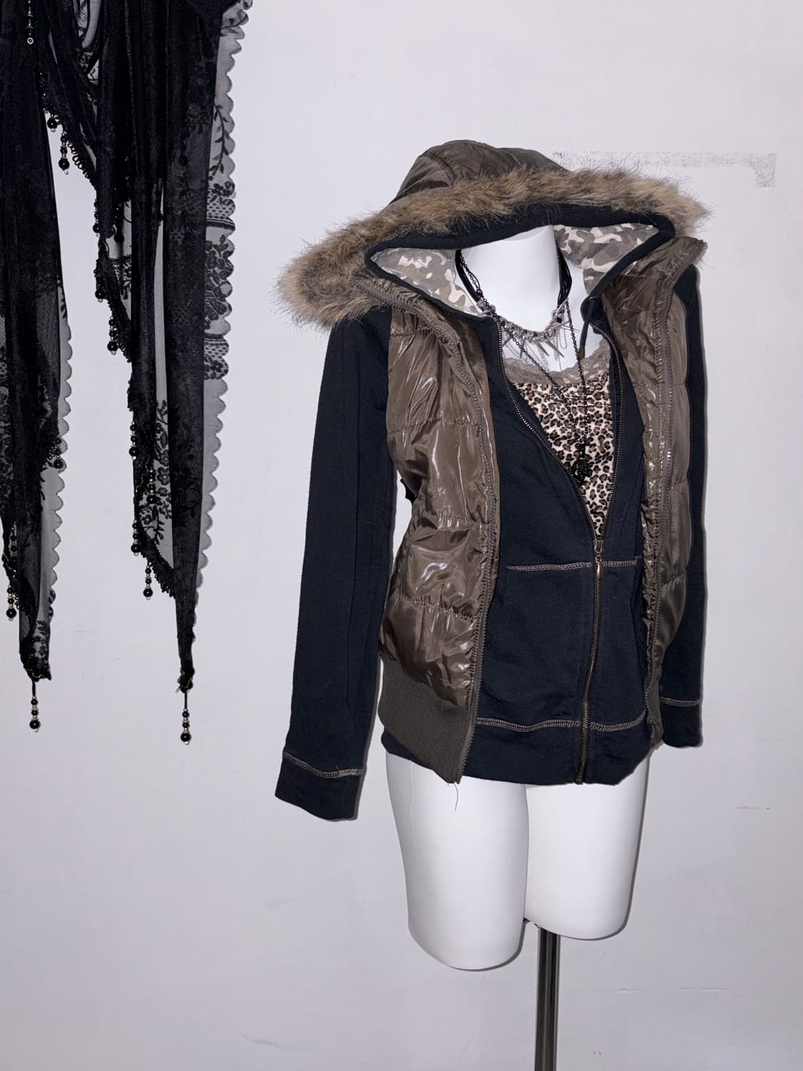 밀리터리 오네갸루 호피 카고바지 00s 코디세트 상품이미지7