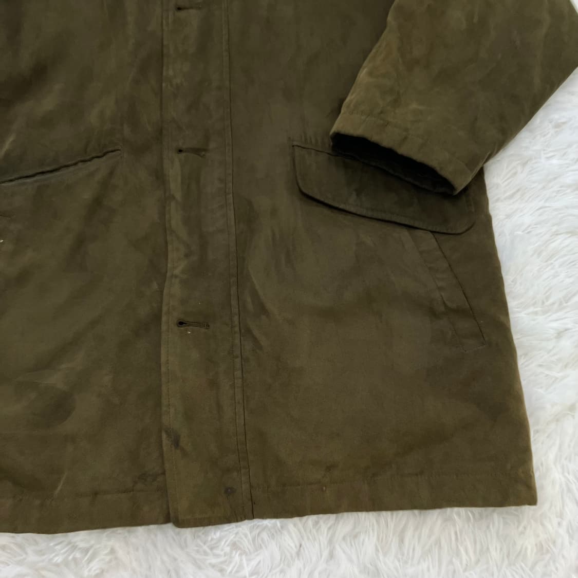 빈티지 카키 지퍼 벨벳 점퍼 846 y2k 스트릿 모리 갸루 일본빈티지  상품이미지2