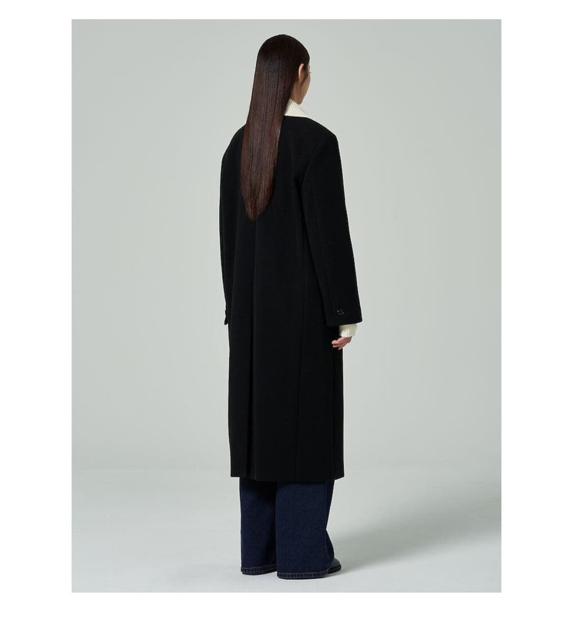 에잇세컨즈 울라이크 여성 롱 코트 블랙 상품이미지2