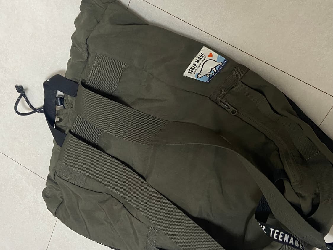 휴먼메이드 드로우스트링 백팩 올리브 드랩 상품이미지2