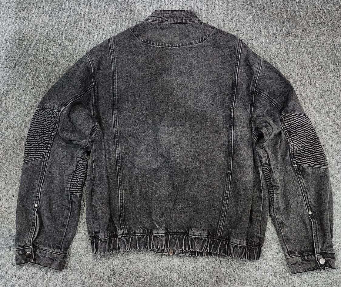 디미트리블랙 워시드 데님 바이커 자켓 2사이즈 상품이미지2