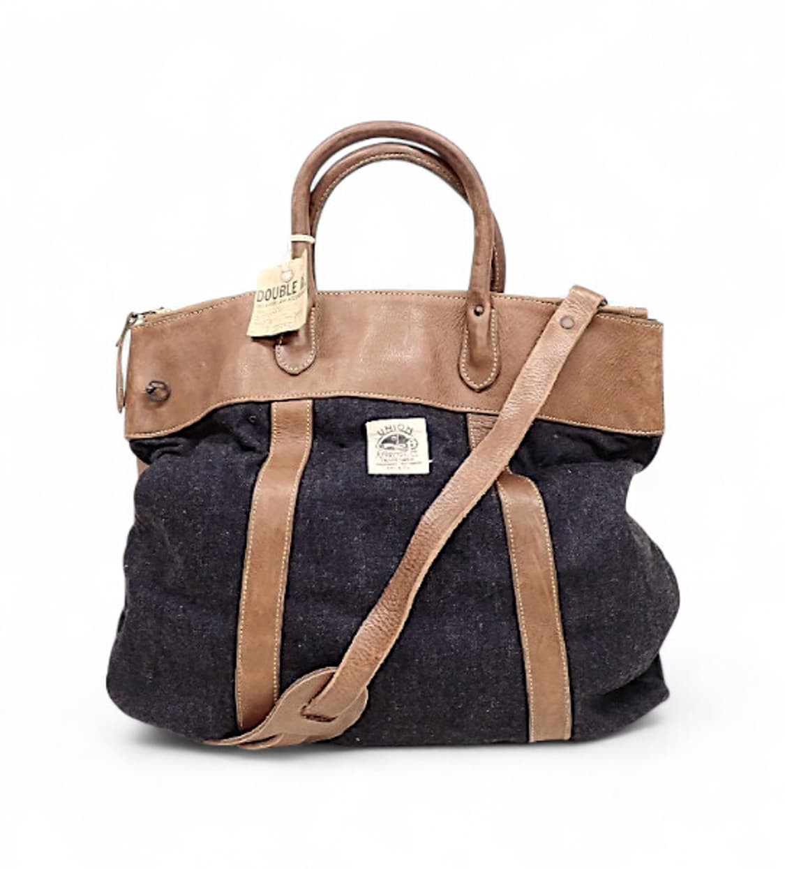 더블알엘 RRL 데님 레더 빈티지가공 2WAY 토트 크로스백 상품이미지1