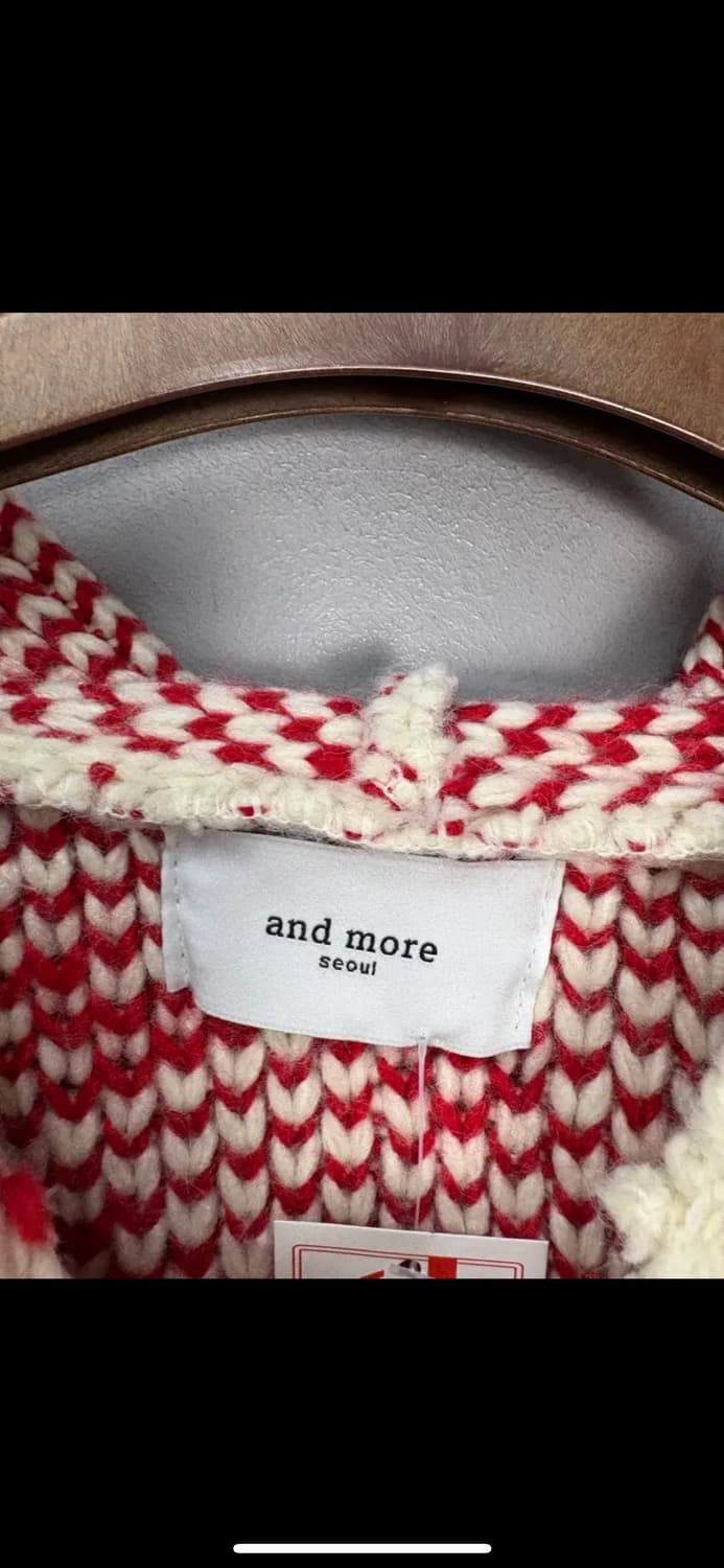 앤드모어 노르딕패턴 니트 후드집업 H1300 상품이미지5