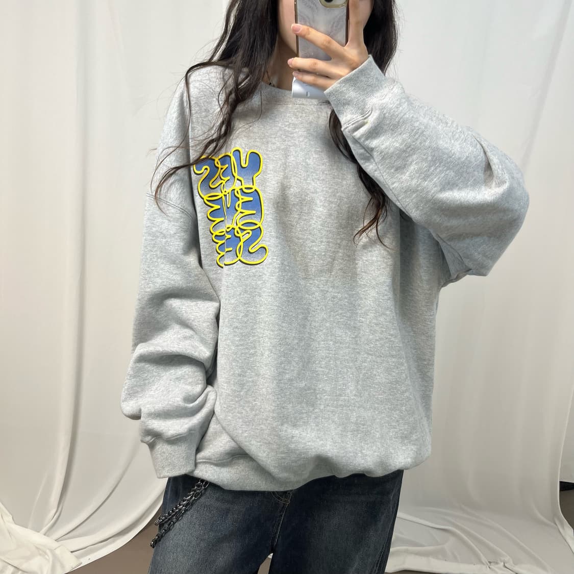 YESEYESEE gray sweatshirts 상품이미지3