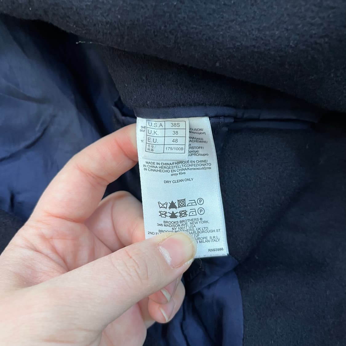 38S 브룩스브라더스 울 코트 0310M 상품이미지4