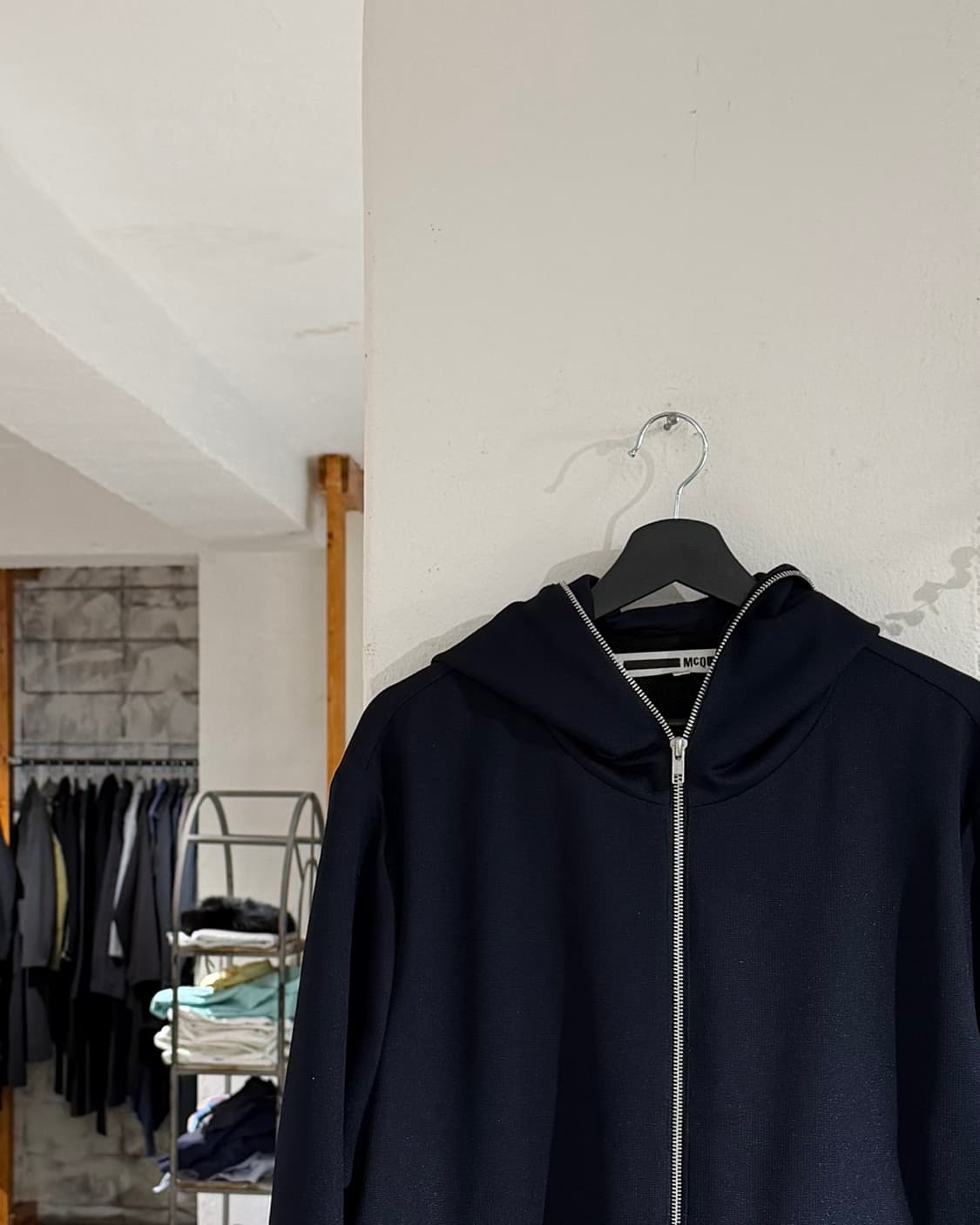 알렉산더 맥퀸 네이비블루 롱 후디 자켓 상품이미지2